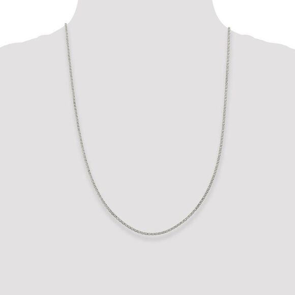 2mm, Sterling Silver Fancy Solid Anchor Chain Necklace, 24 Inch - Picture 2 of 8